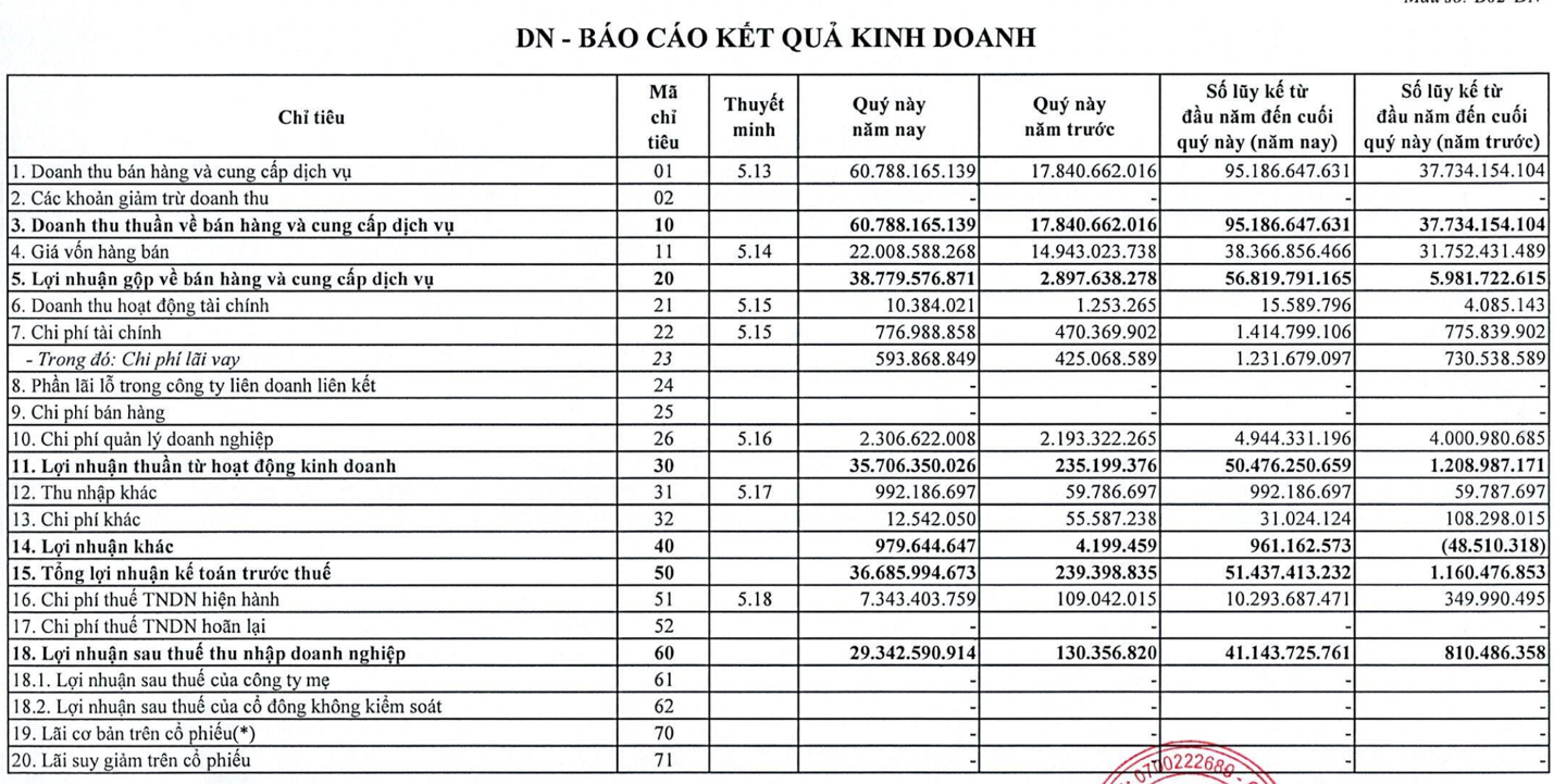 Một DN bất động sản báo lãi quý 2 đột biến gấp 223 lần- Ảnh 1. Một DN bất động sản báo lãi quý 2 đột biến gấp 223 lần- Ảnh 1.